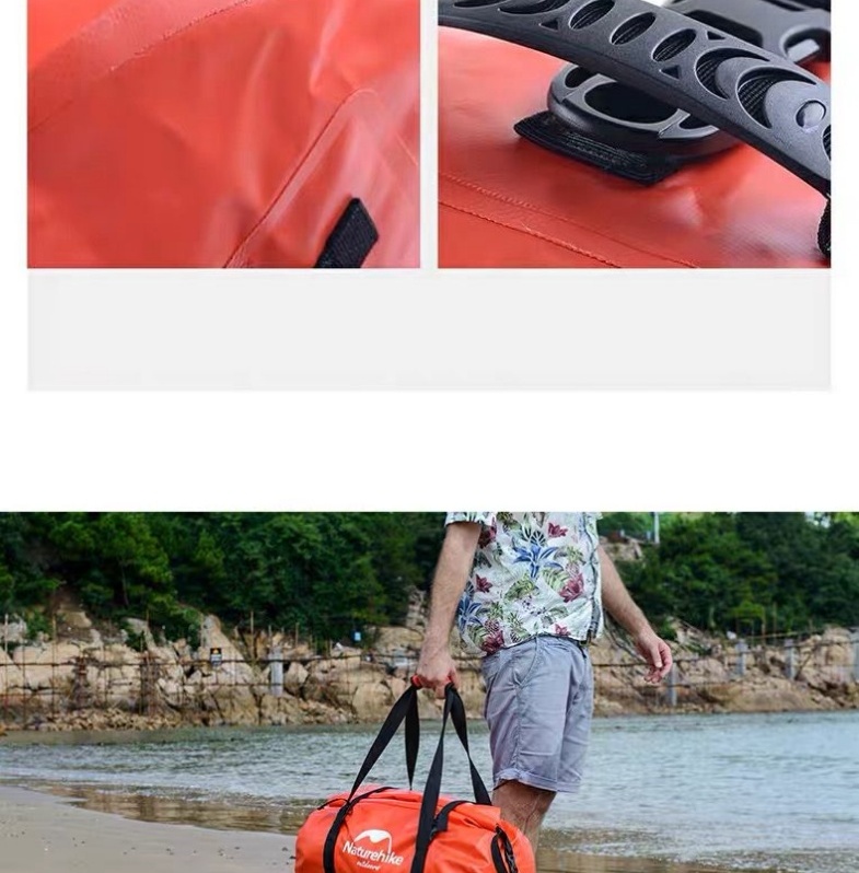 ภาพประกอบคำอธิบาย กระเป๋ากันน้ำ ผ้า PVC ปี 2020 ยี่ห้อ Natke รุ่น NH20FSB03 สีส้ม/ดำ/เหลือง ติดท้ายรถมอเตอร์ไซค์ ติดท้ายจักรยาน สะพายข้าง สะพายหลัง Waterproof PVC d bag