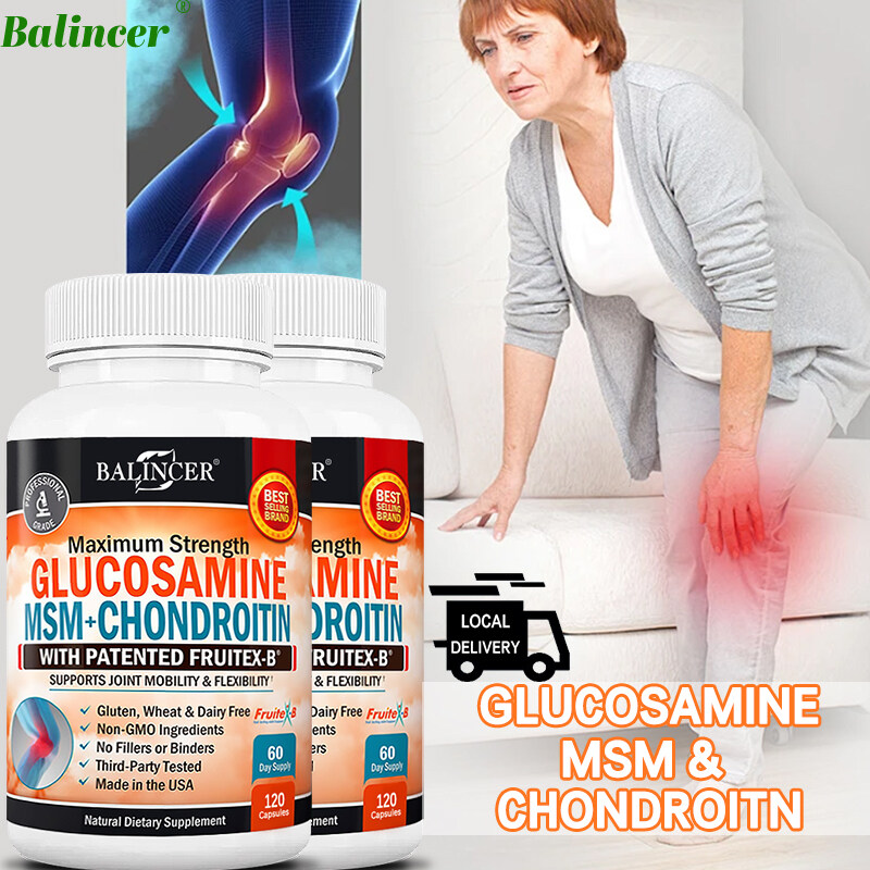 Balincer Glucosamine Supplement with Collagen Curcumin - Supports healthy mobility, joint, hip, back, knee, hand health in seniors and adults ราคา 201 บาท*ส่งฟรี