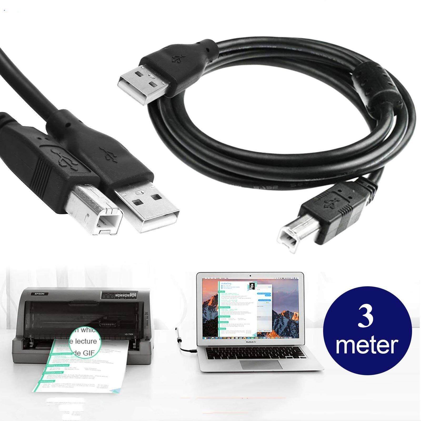 USB 2.0 A to B Printer Cable, Premium Quality for Epson, HP, USB Printers 1.8m/3m/5m/10m