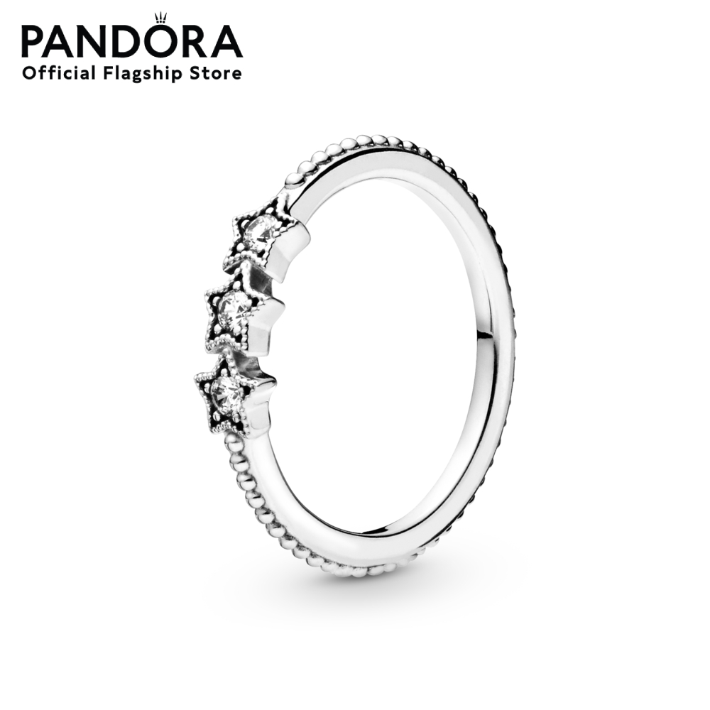 Pandora Stars sterling silver ring with clear cubic zirconia เครื่องประดับ แหวน แหวนเงิน แหวนแพนดอร่า แพนดอร่า ราคา 2,440 บาท*ส่งฟรี