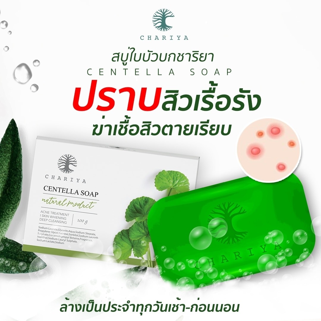 Genuine Chariya Centella Soap, Gotu Kola Soap, size 25g, 100g, Chariya Skincare facial soap (Chariya Skincare)