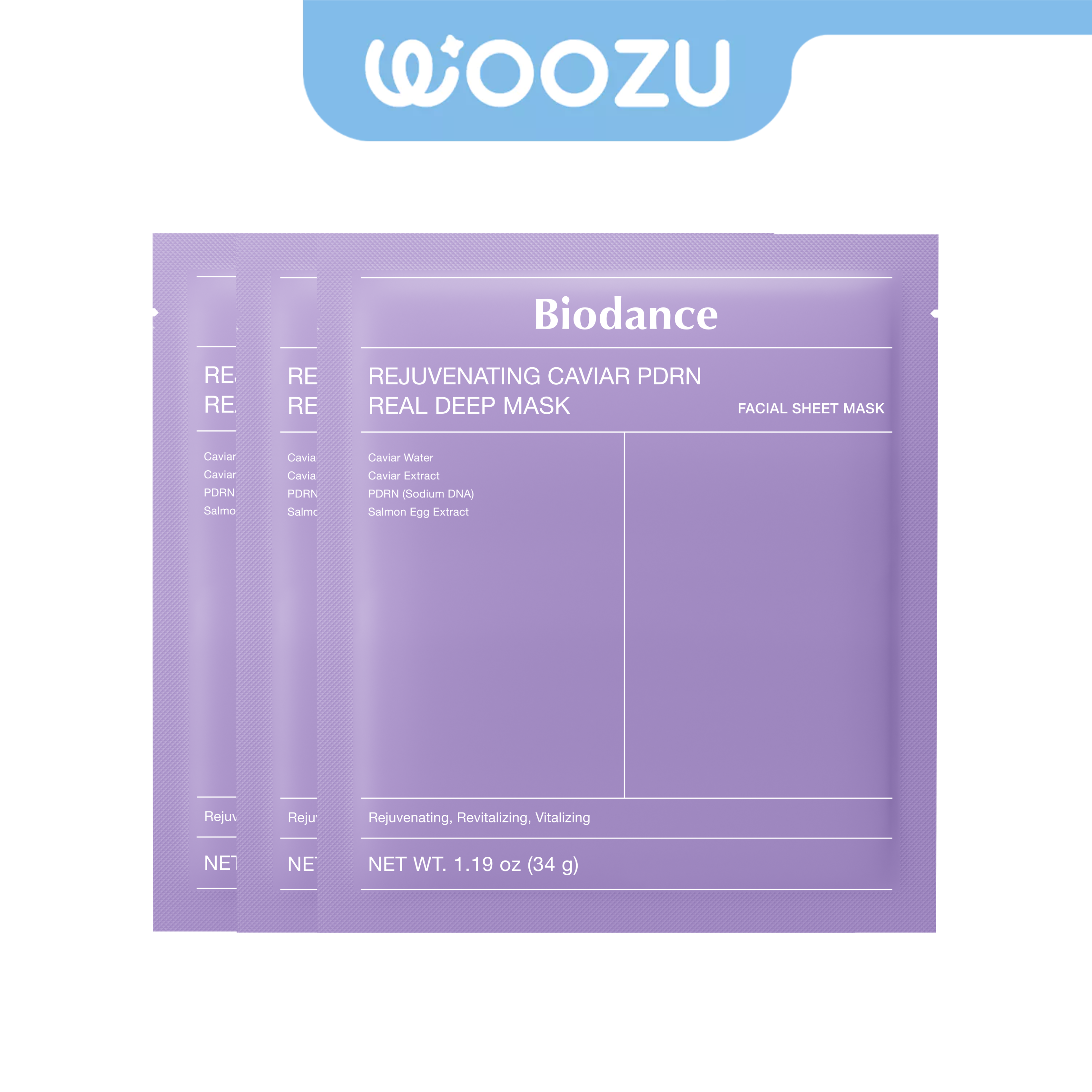Biodance Rejuvenating Caviar Pdrn Real Deep Mask (34G*3Ea) ราคา 381 บาท*ส่งฟรี