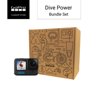 สินค้า GoPro HERO10 Black เซตกล้องโกโปรสำหรับดำน้ำ Dive Power B พร้อมเคสกันน้ำ,แบตเตอรี่ Enduro และกระเป๋าพรีเมี่ยมกันน้ำ