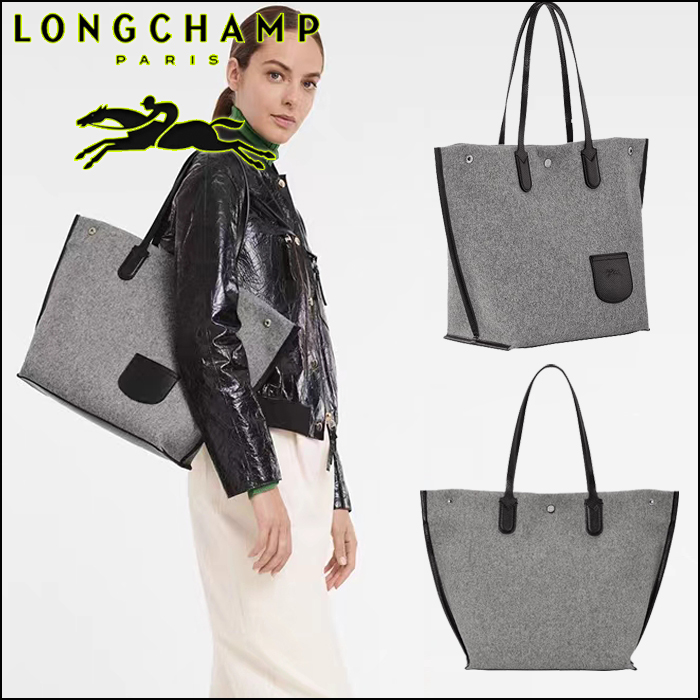 100%ต้นฉบับ France Longchamp กระเป๋าผ้าใบ กระเป๋าถือของผู้หญิง ถุงช้อปปิ้งถุง กระเป๋าโท้ท กระเป๋าผ้ากำมะหยี่ ราคา 1,489 บาท*ส่งฟรี