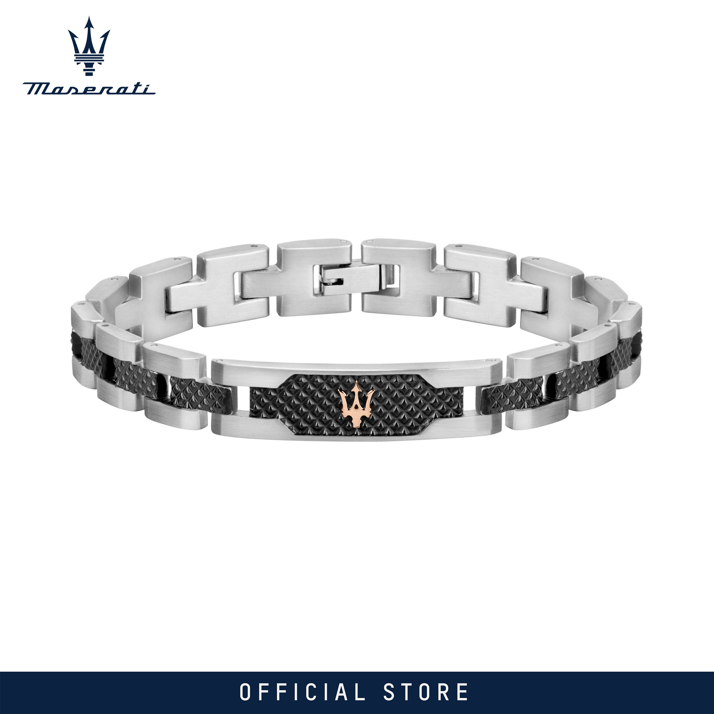Maserati Jewels 210mm Men's Stainless Steel กำไลข้อมือ, Black, JM419ASC01 (Adjustable) ราคา 2,977 บาท*ส่งฟรี