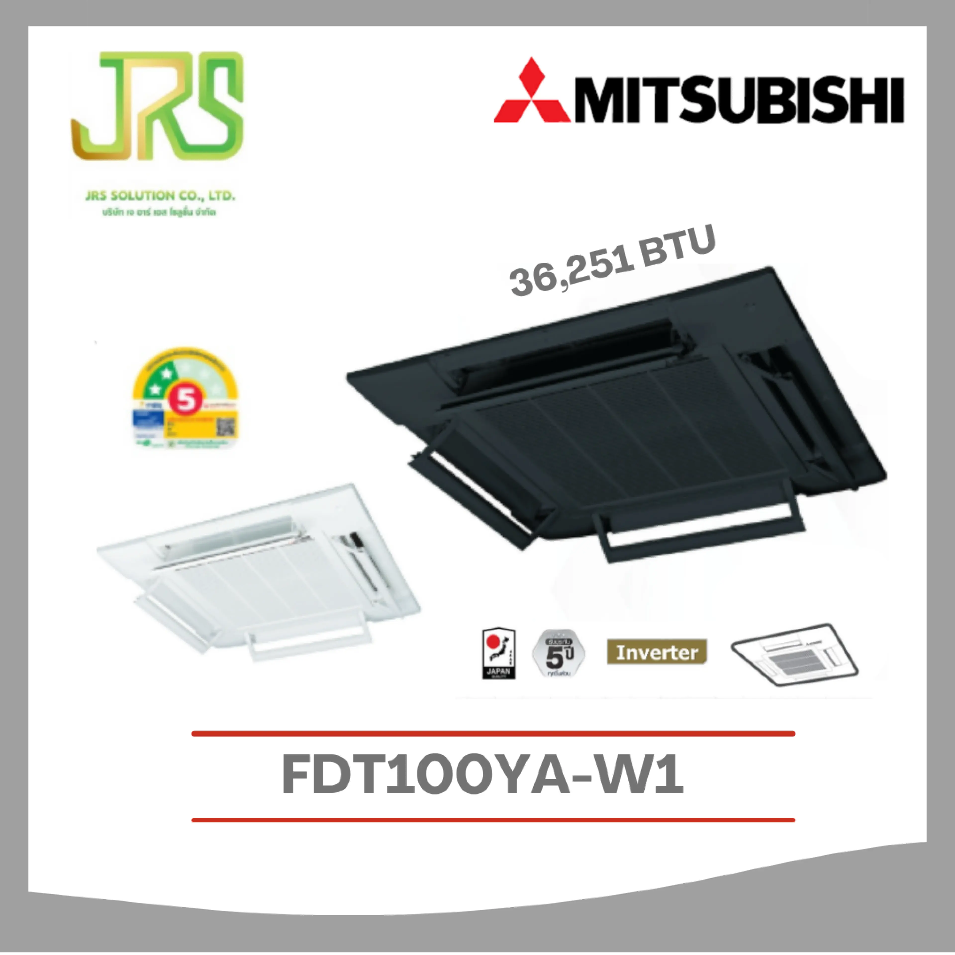 Mitsubishi Ceiling-Mounted Air Conditioner Fdt100Ya-W1 36,251 Btu - รูปที่ 1