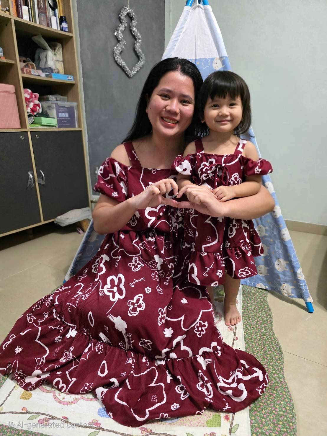 ชุดคู่แม่ลูก เดรสกระโปรง ชุดครอบครัว ใส่เที่ยว ชุดแม่ลูก ในงานเทศกาล ชุดสงกรานต์ ปี2025 B30 ราคา 390 บาท*ส่งฟรี