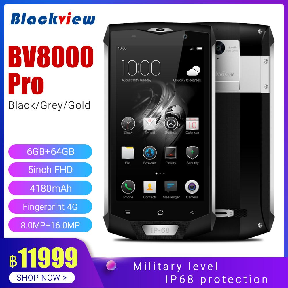 ?Blackview BV8000 Pro?IP68 Waterproof Smartphone 6GB+64GB Octa Core Android 7.0 5.0 FHD cellphone 16.0MP 4G GPS WIFI Mobile Phone(READY STOCK)