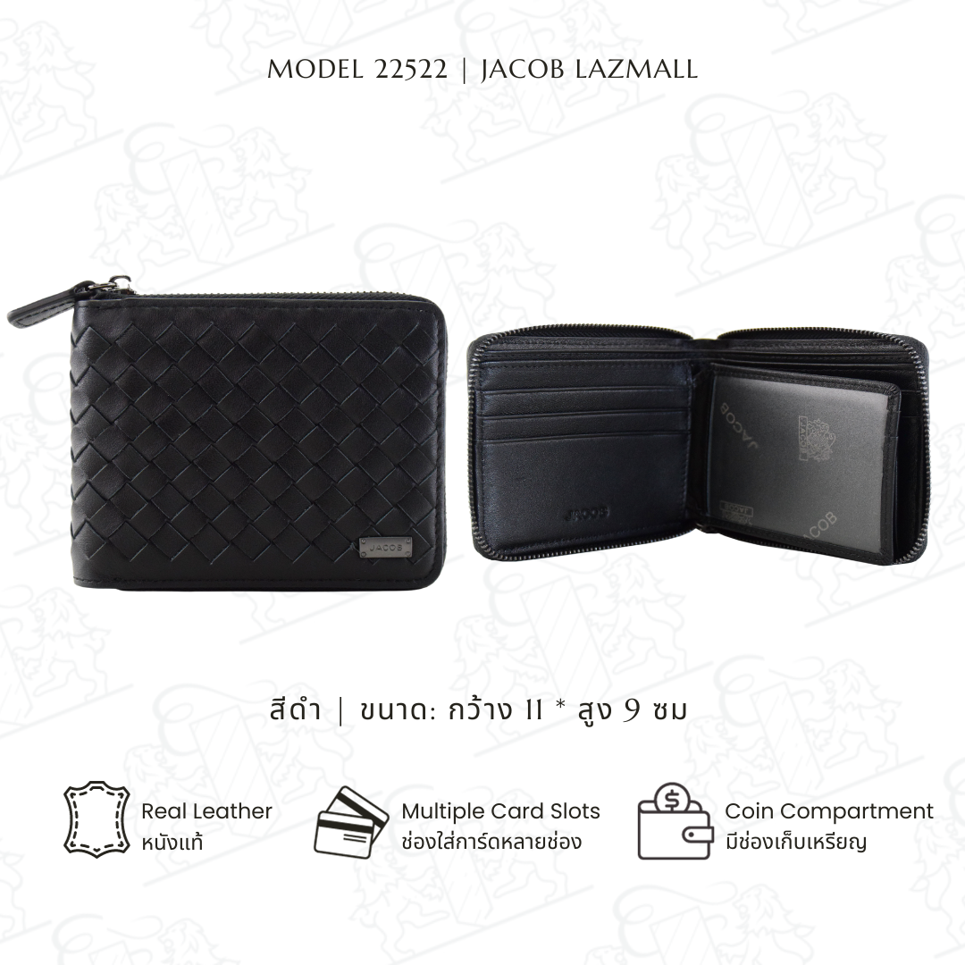 JACOB ZIPPER Leather Wallet Model 22522 ราคา 1,316 บาท*ส่งฟรี