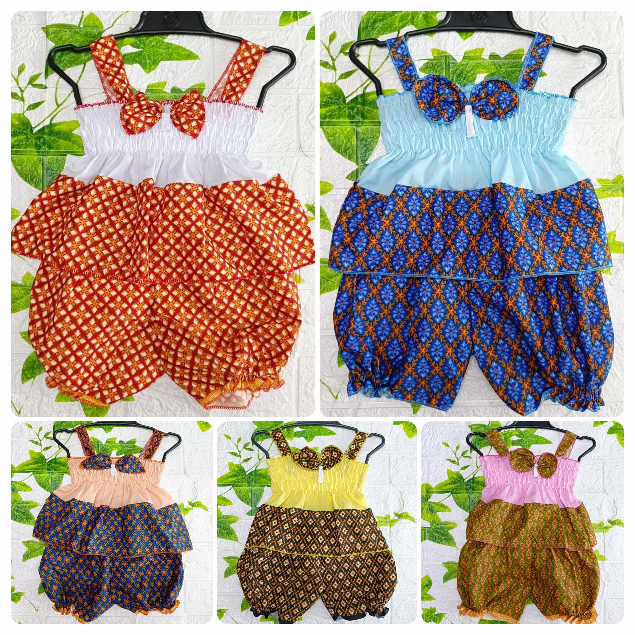 ชุดไทยเด็กผู้หญิงอกสม๊อก 5สี (6-10กิโล) ใส่เล่นสงกรานต์ ปีใหม่ ลอยกระทง ผ้ามันลื่นๆ ใส่สบาย ไม่ร้อน ไม่ระคายเคือง ราคา  59 บาท*ส่งฟรี