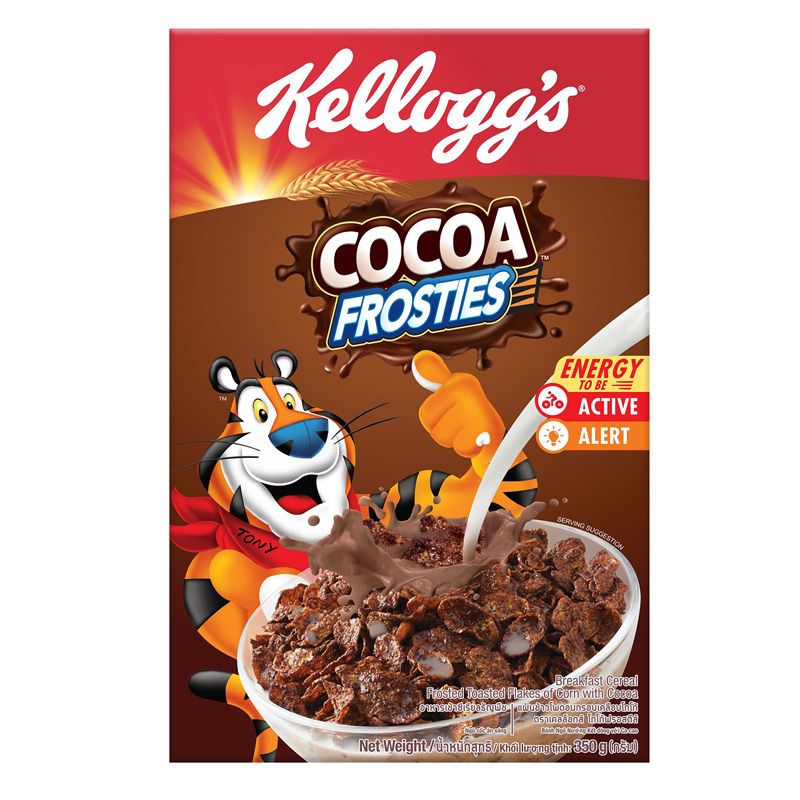 ข้อมูลเกี่ยวกับ Kellogg's Cocoa Frosties 350 g เคลล็อกส์ โกโก้ ฟรอสตีส์ 350 กรัม ซีเรียล ซีเรียว ซีเรียลธัญพืช คอนเฟลก ซีเรียลโกโก้ ช็อคโกแลต ขนมกินเล่น