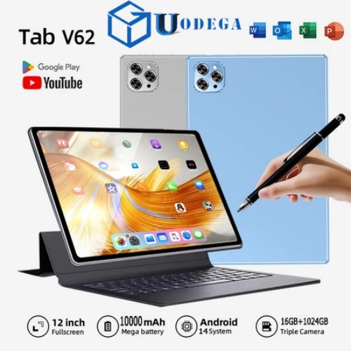 2025 แท็บเล็ตใหม่ V62 Android 14 10000mAh ความทนทานอย่างต่อเนื่อง 16GB + 1024GB หน่วยความจำขนาดใหญ่และหน่วยความจำที่ใช้งาน 48MP + 96MP การถ่ายภาพที่ชัดเจนขึ้น 5G WIFI บลูทู ธ ฯลฯ คุณสมบัติ Dual SIM Dual Stay ติดตัวไปกับร่างกายสำนักงานเกม ราคา 1,999 บาท*ส่งฟรี