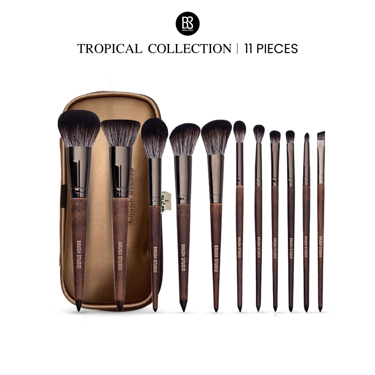BRUSH STUDIO Tropical : 11 pieces makeup brush set ราคา 1,490 บาท*ส่งฟรี