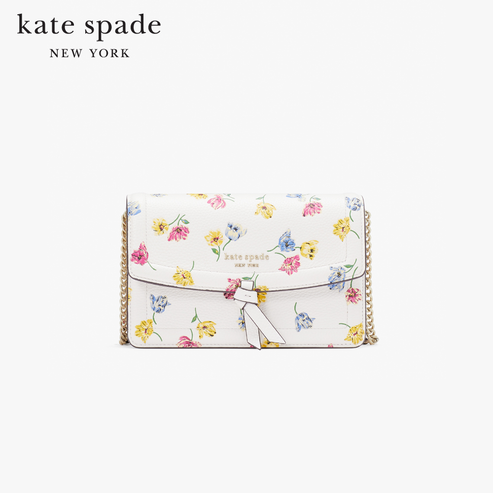 KATE SPADE NEW YORK KNOTT TULIP TOSS EMBOSSED FLAP CROSSBODY KB190 กระเป๋าสะพายข้าง ราคา 6,450 บาท*ส่งฟรี