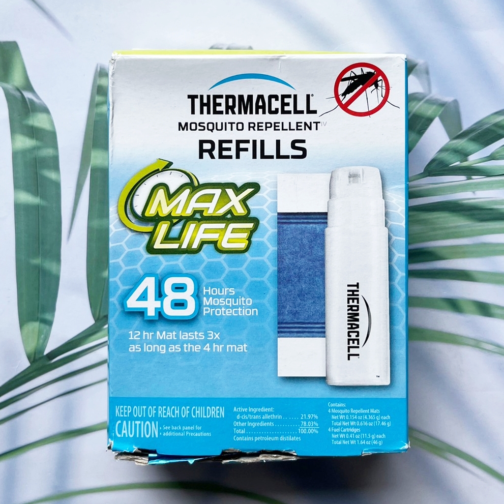 เทอมาเซล น้ำยาสำหรับเครื่องไล่ยุง รีฟิล Mosquito Repellent Refills Max Life 48 Hours Mosquito Protection (Thermacell®) 4 Fuel Cartridges and 4 Repellent Mats ราคา 1,676 บาท*ส่งฟรี