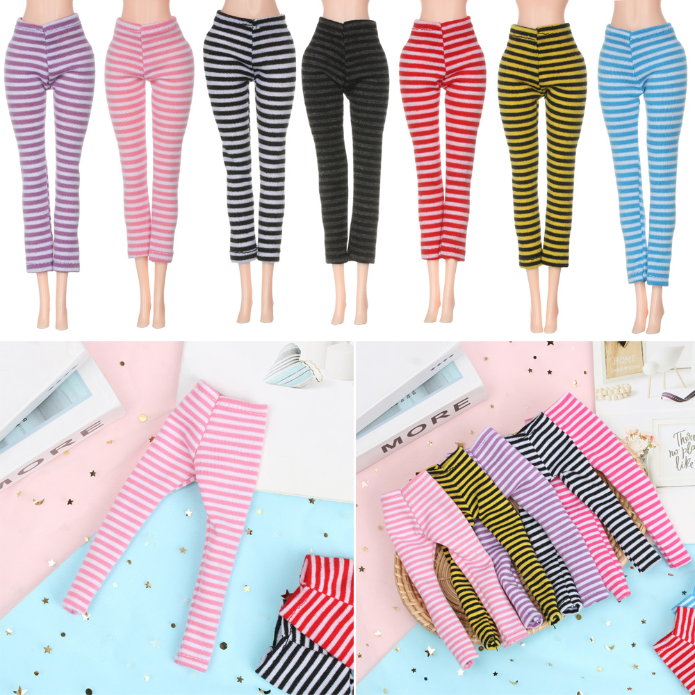 WEEHEJU33 High quality Dolls Accessories Gifts New Fashion Candy Color Pants Doll Clothes Handmade Elastic Trousers