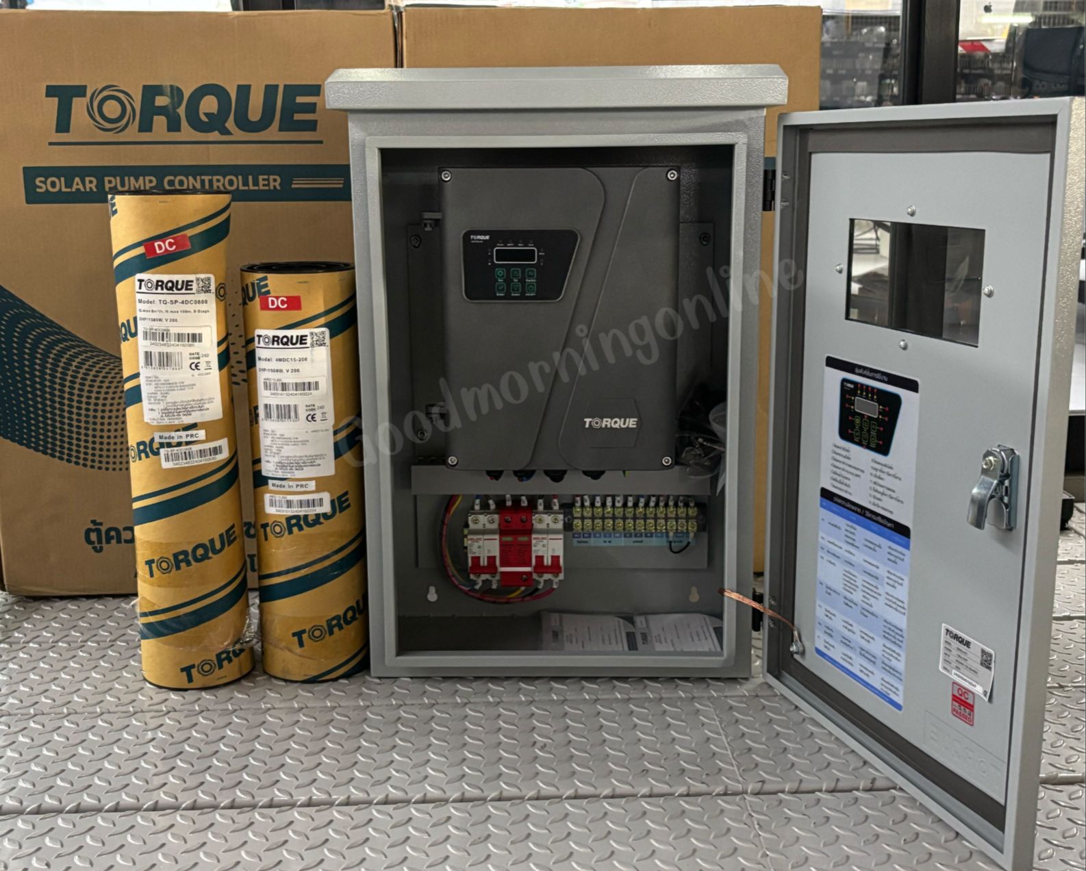 TORQUE ปั๊มบาดาล AC/DC รุ่น TQ-SP-4DC1607-AD-A22/S 2200w 7 ใบพัด 3 แรงม้า ท่อออก 2นิ้ว MAXHEAD 113เมตร ปั๊มน้ำ ปั๊มโซล่าเซลล์ บาดาล ซัมเมิส บาดาลโซล่าเซลล์ สูบน้ำ สวน เกษตร SOLAR SUBMERSIBLE PUMP ราคา 26,180 บาท*ส่งฟรี