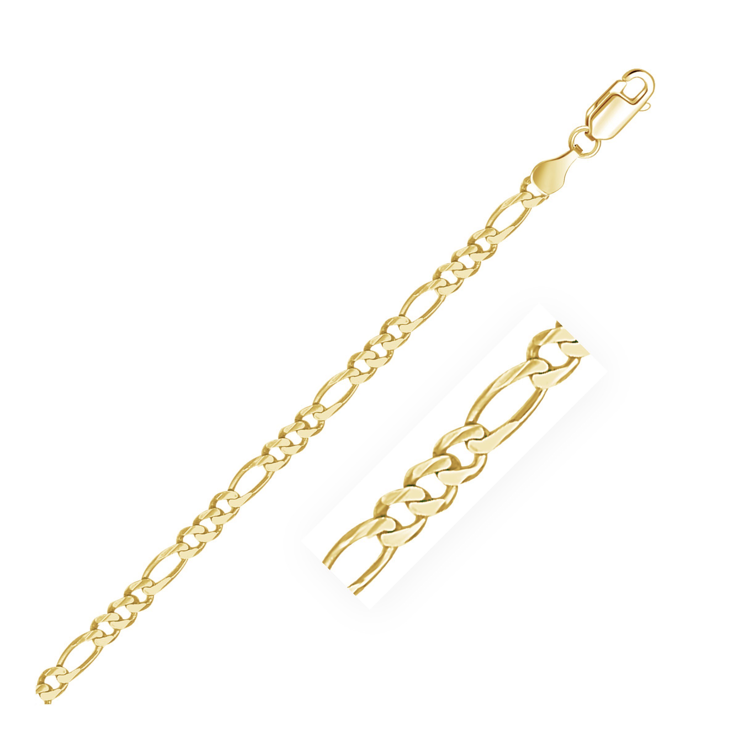 Nathalias NY Solid Figaro Chain in 10K Yellow Gold (3.7mm) 25044 ราคา 43,400 บาท*ส่งฟรี