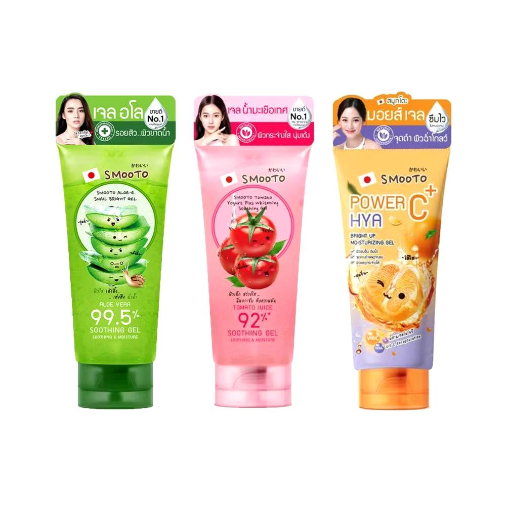 Smooto Smooto Alo-E Snellbright / Tomato Yogurt Plus Whitening Soothing Gel / Moisture Gel 200 Grams (Tube) ราคา 179 บาท*ส่งฟรี
