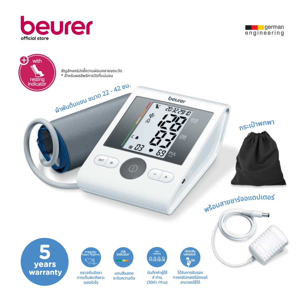 Beurer Blood Pressure Monitor BM 28 ราคา 2,350 บาท*ส่งฟรี