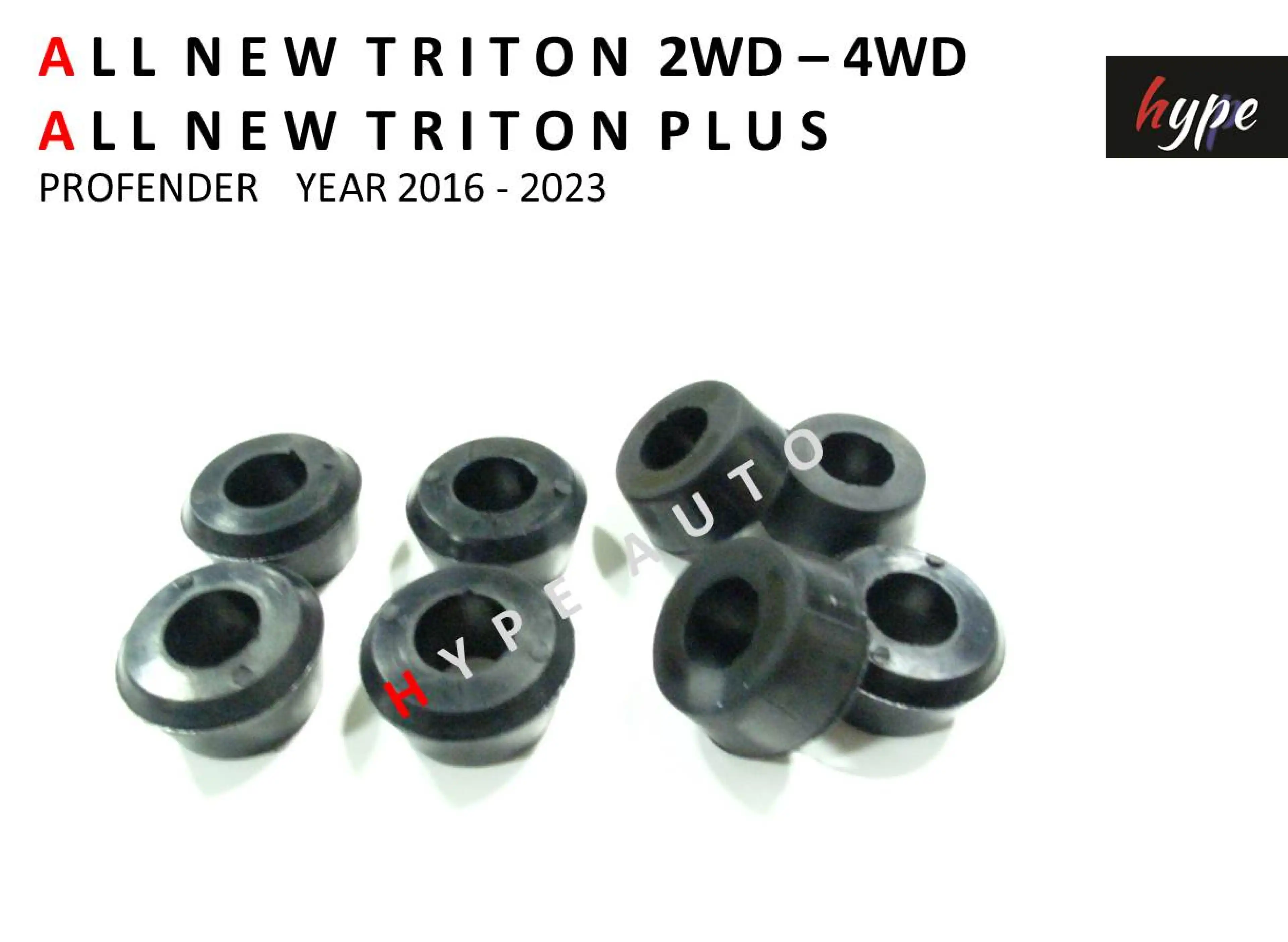 ยางหูโช๊ค หลัง โช๊ค โปรเฟนเดอร์ PROFENDER ออลนิว ไทรทัน ALL NEW TRITON 2WD - 4WD / ไทรทัน พลัส TRITON PLUS ปี 2016 - 2023 ( 8 ชิ้น )