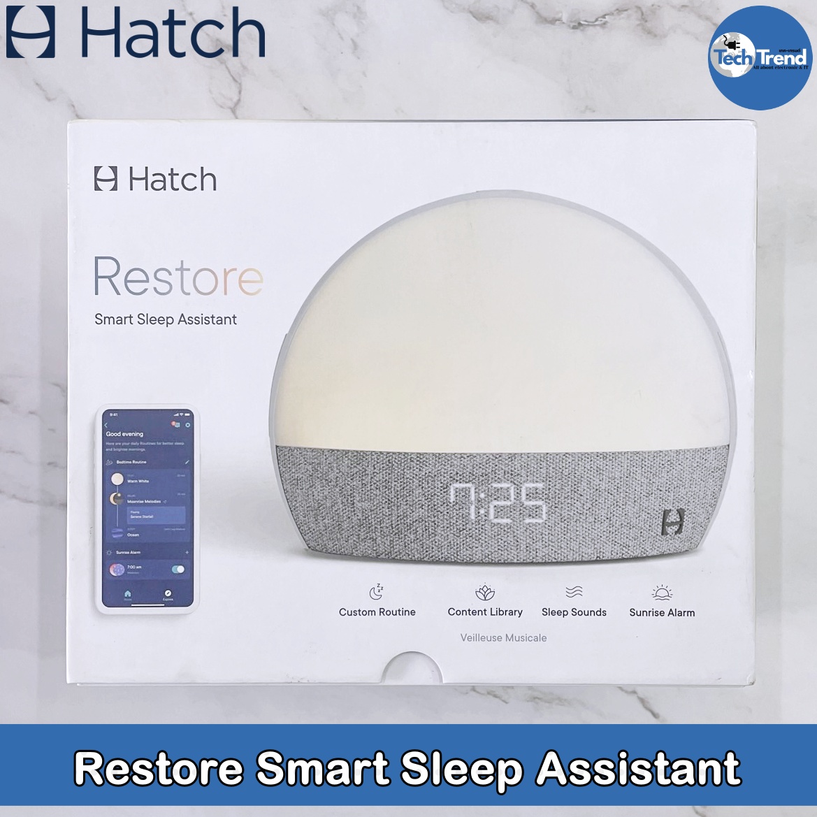 (Hatch) Restore 1 Smart Sleep Assistant with Sound Machine and Sunrise Alarm Clock เครื่องเสียงนอนหลับและนาฬิกาปลุก พร้อมไฟ ราคา 12,450 บาท*ส่งฟรี