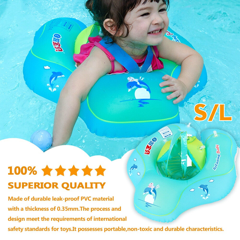 เกี่ยวกับ Swimbobo Baby Infant Seat Sec แหวนว่ายน้ำ ลอยคอ ลอยปรับ Canopy Pelampung เด็กวัยหัดเดินลอย เด็กลอย อุปกรณ์สระว่ายน้ำ Circle Bath Inflatable Ring ของเล่น Secure Lock