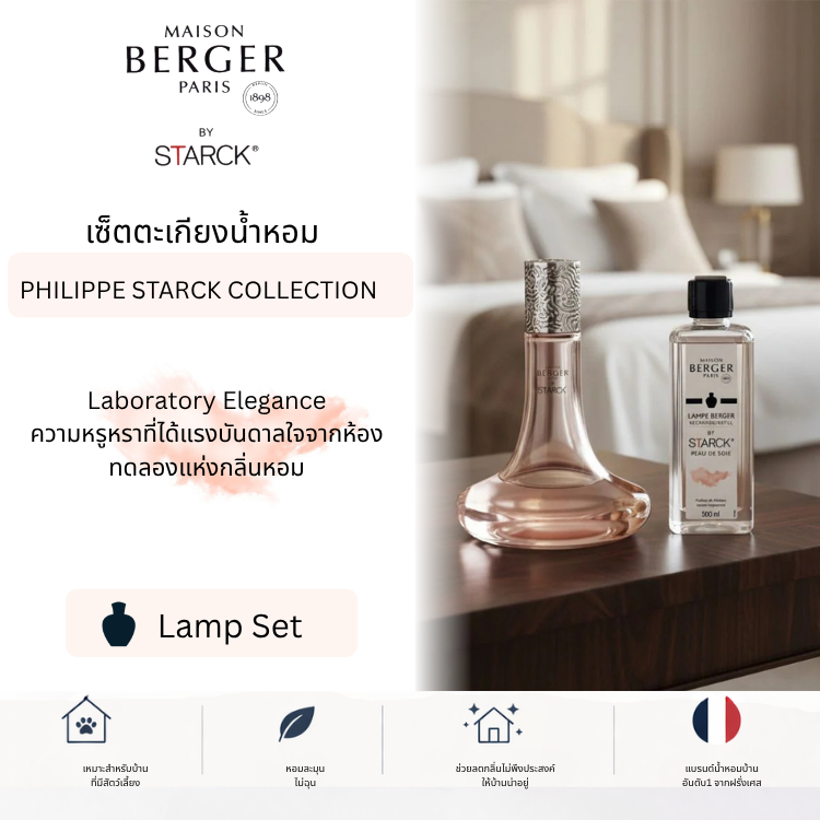 Maison Berger Lampe Gift Set by Starck Perfume Lamp, Luxurious Gift Set, Air Purifier, Home Fragrance 500ml Premium Home Fragrance ราคา 7,780 บาท*ส่งฟรี