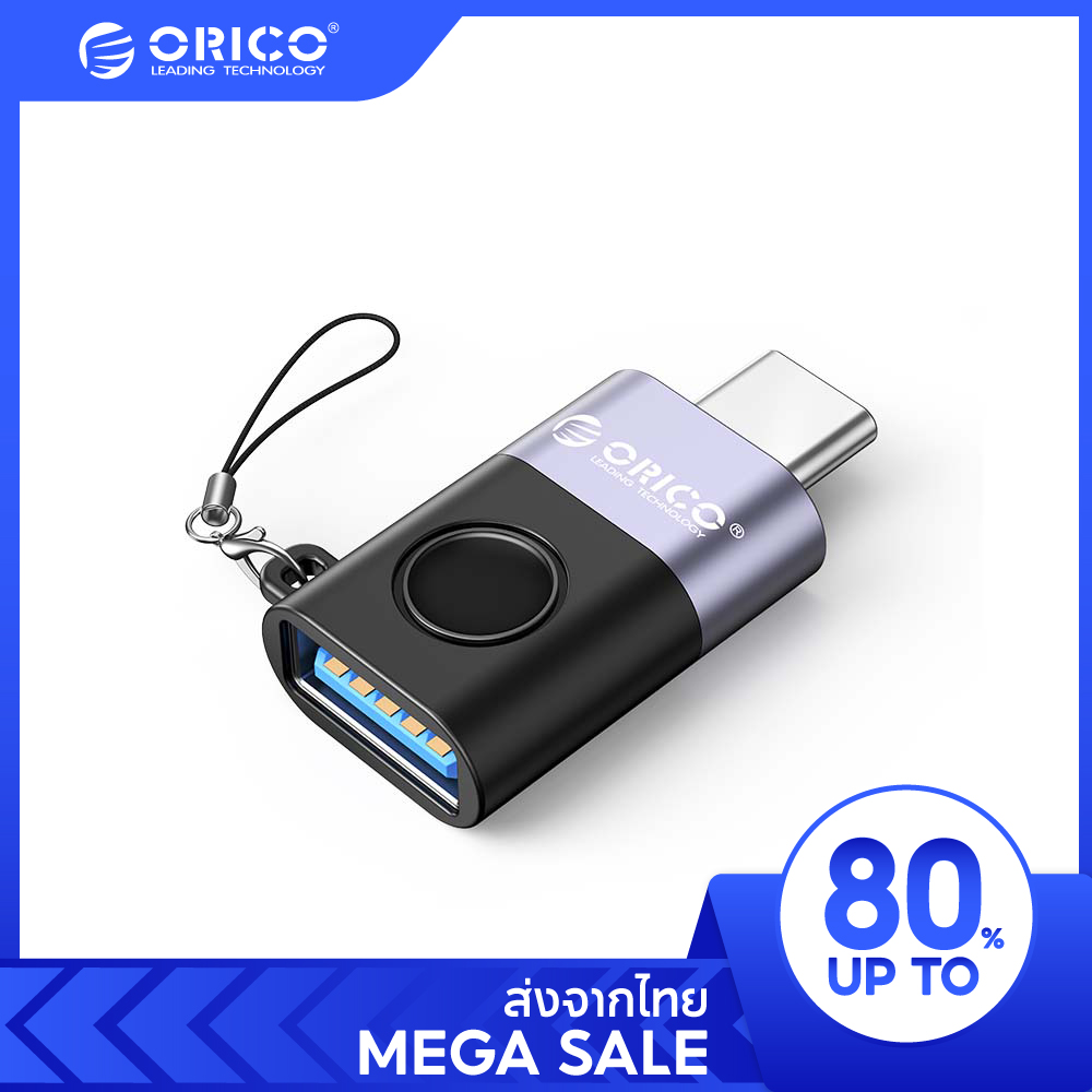 [ส่งจากไทย-ออกใบกำกับได้] ORICO OTG Adapter Type-C USB C to USB2.0 OTG Adapter Charging Data Sync Type-c Converter ราคา 49 บาท*ส่งฟรี