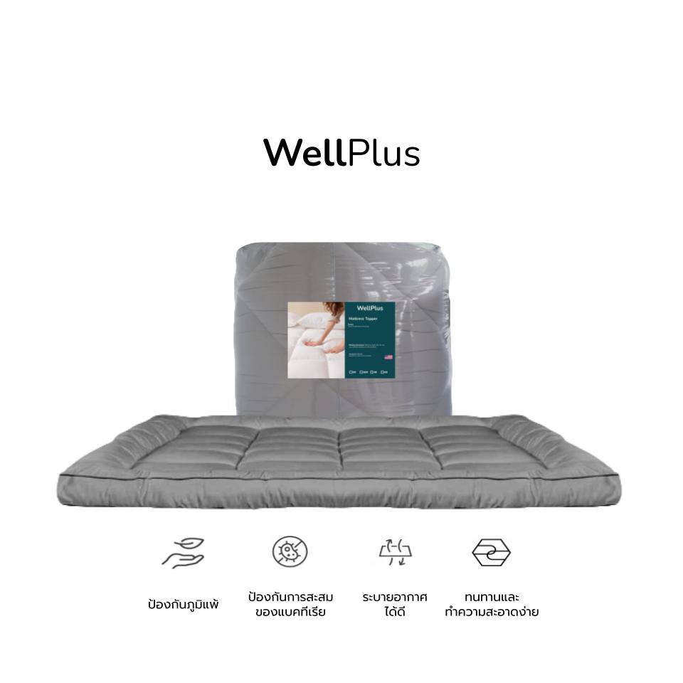 Wellplus Topper รุ่น Linen ที่นอนนาโน 3 นิ้ว ท็อปเปอร์ cloud fiber ขนาด3.5ฟุต 5ฟุต 6ฟุต ราคา 769 บาท*ส่งฟรี