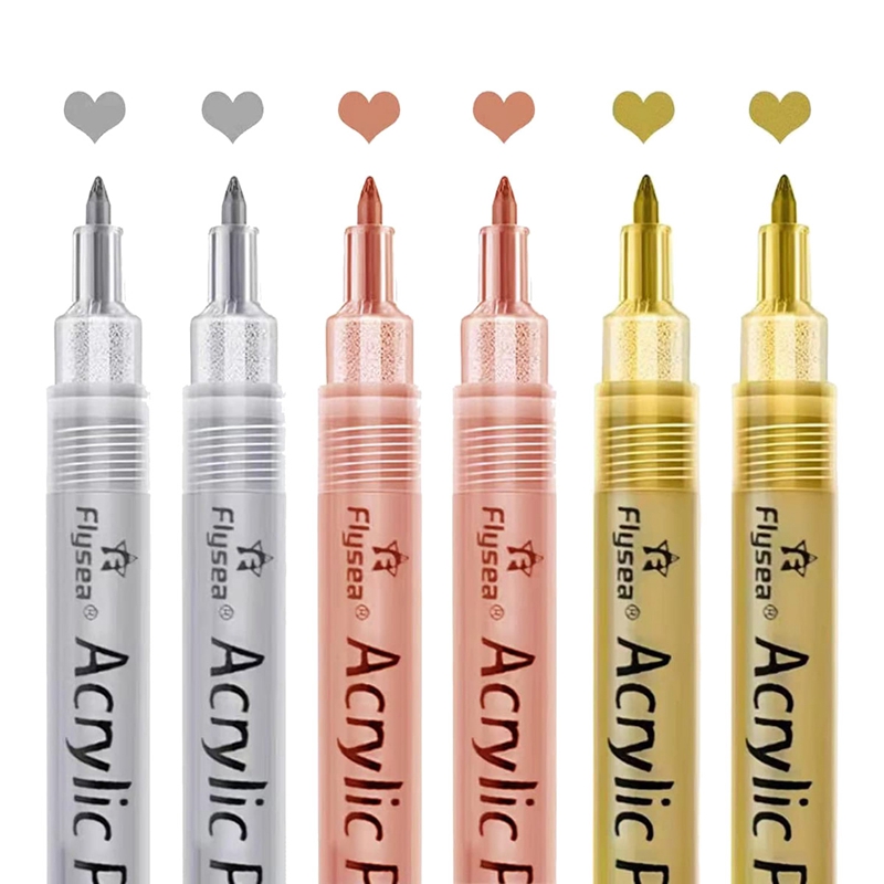 Acrylic Paint Pens Gold,Silver and Rose Gold Paint Pens