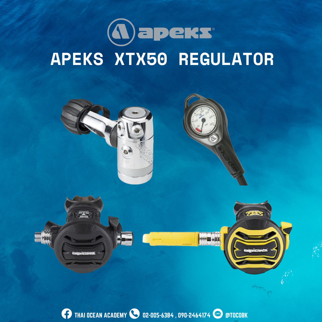 Apeks XTX50 Regulator Set เซ็ท Regulator สำหรับดำน้ำลึก Full Set ราคา 44,800 บาท*ส่งฟรี