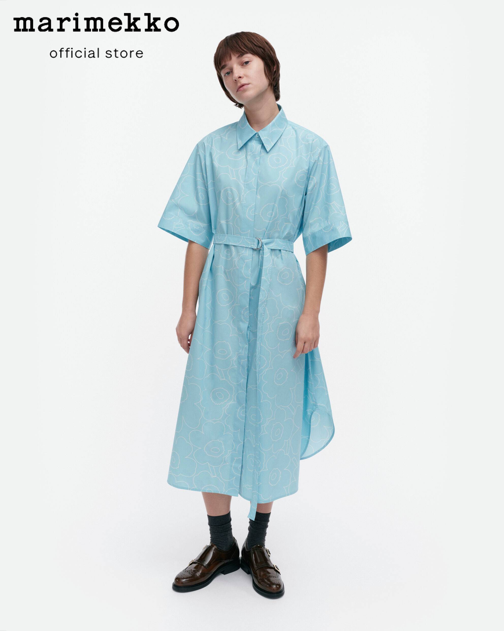 MARIMEKKO POPLIINI PIIRTO UNIKKO ราคา 6,950 บาท*ส่งฟรี