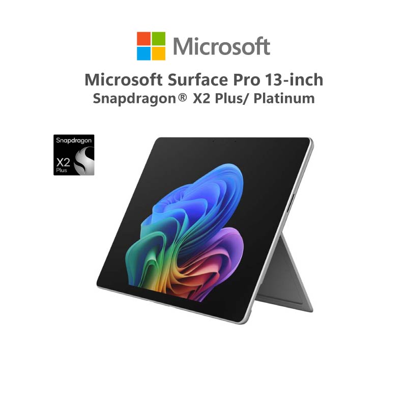 โน้ตบุ๊ก แล็ปท็อป Microsoft Surface Pro 13 นิ้ว/Snapdragon X2 Plus/16Gb/256Gb/แพลตตินัม/Windows 11 Home ราคา 77,990 บาท*ส่งฟรี