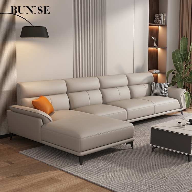 Bunise modern luxury leather sofa Italian single sofa 1-4 seater L shaped sofa for small space model tb087 ราคา 34,125 บาท*ส่งฟรี