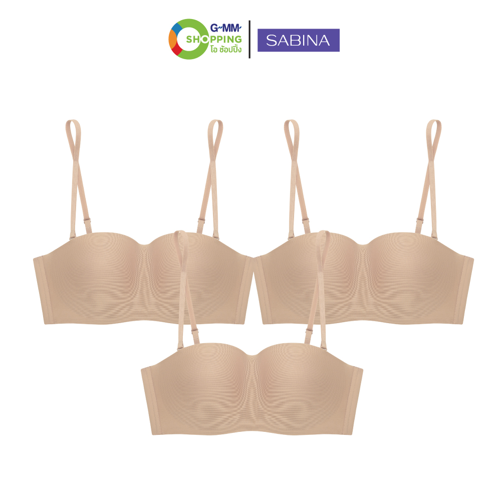 Sabina ซาบีน่า เสื้อชั้นในเกาะอกไร้โครง ซิมเลสฟิต สีเนื้อ (เซต 3 ตัว) #125595 ราคา 990 บาท*ส่งฟรี