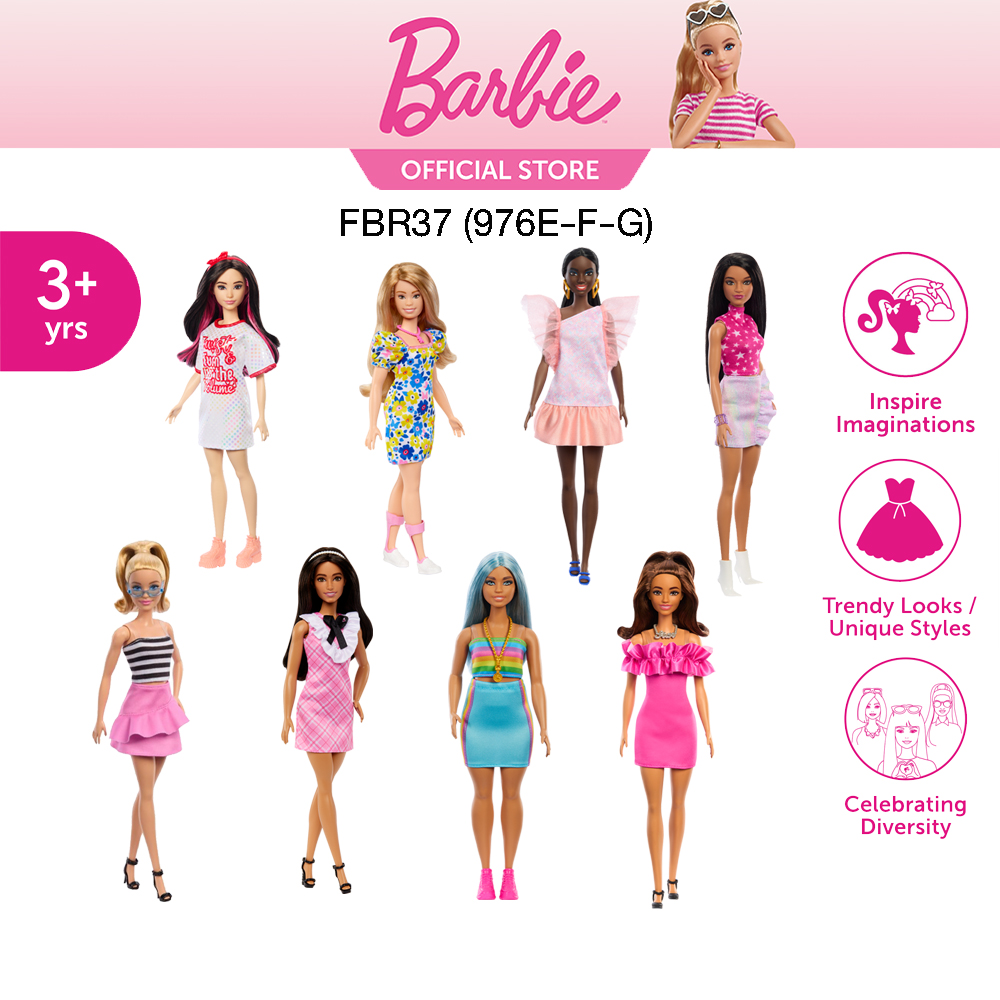 Barbie® Fashionistas™ Doll ตุ๊กตา บาร์บี้ แฟชั่นนิสต้า 1ชิ้น FBR37 (976E-F-G) ID ราคา 675 บาท*ส่งฟรี