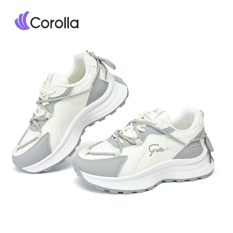 Corolla Women's Sneakers Forest Leather Shoes Antibacterial Shock Absorbing Insole It Is Recommended to Buy a Larger Size. ราคา 459 บาท*ส่งฟรี