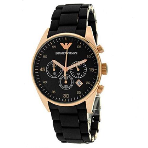 เช็คราคาEmporio Armani AR5906 Women's Rose Gold Black Dial Watch 38mm