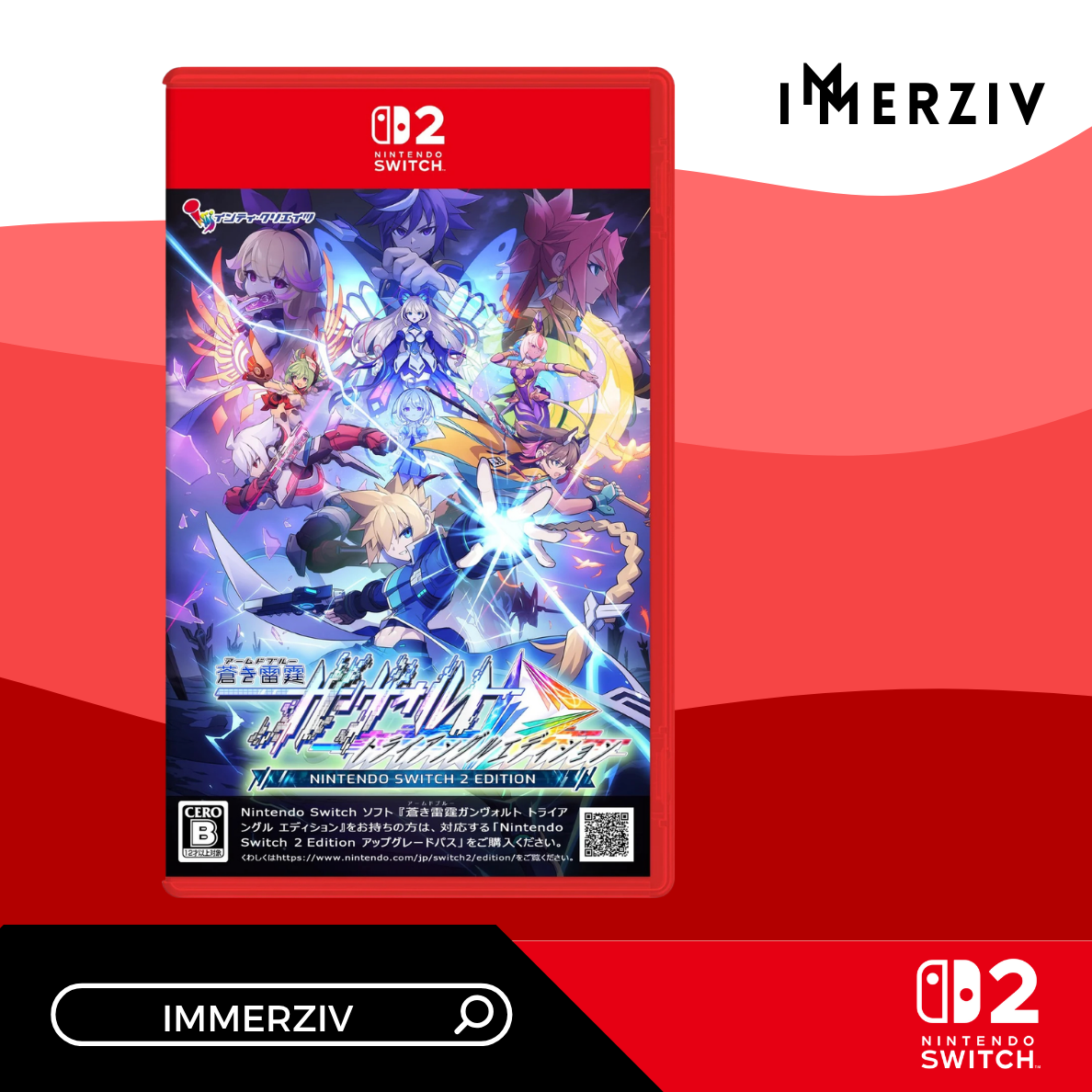 อุปกรณ์เกมมิ่งและเกม Nintendo (สั่งซื้อล่วงหน้า 22 ต.ค. 2026) Switch-2 Azure Striker Gunvolt Trilogy Enhanced (มาตรฐาน/สามเหลี่ยม) (R2/Jp) (เกม) (อังกฤษ) ราคา 2,150 บาท*ส่งฟรี