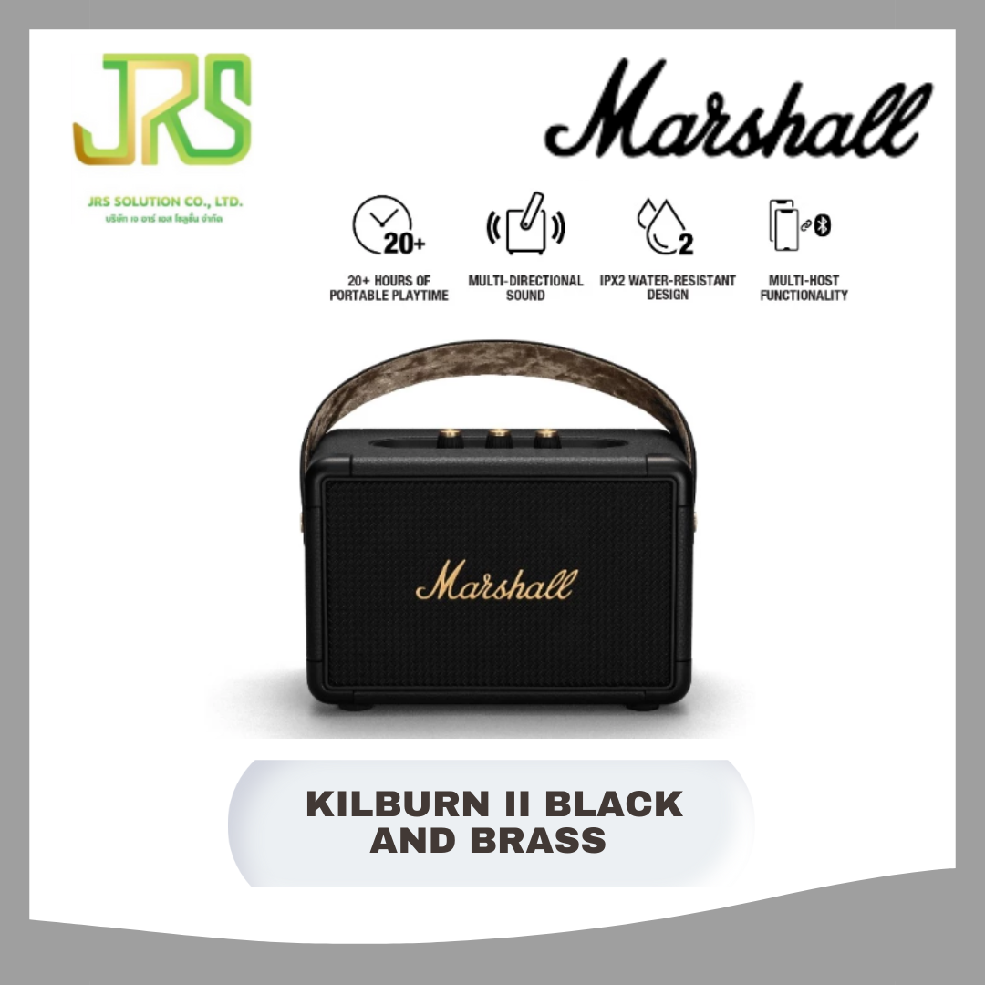 MARSHALL Kilburn II Black And Brass - รับประกัน 1 ปี - ลำโพงบลูทูธ ลำโพงพกพา ลำโพงmarshall ราคา 12,890 บาท*ส่งฟรี