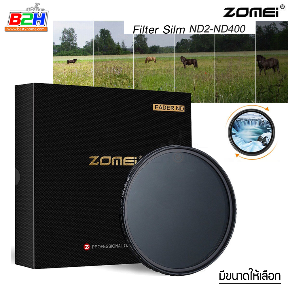ZOMEI ND2-400 Ultra Slim Variable Fader ND Filter ฟิลเตอร์มีขนาดให้เลือก