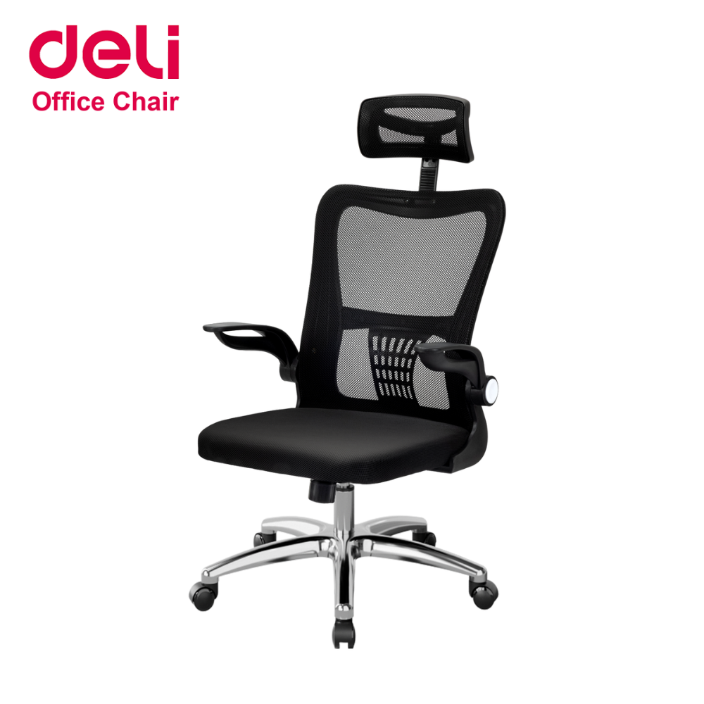 Deli เก้าอี้สำนักงาน เก้าอี้ออฟฟิศ เก้าอี้ทำงาน โฮมออฟฟิศ มีล้อเลื่อน ปรับสูงต่ำ 8 ซม หมุนได้ ฐานคุณภาพ แข็งแรง ออกใบกำกับภาษีได้ Office Chair ราคา 1,499 บาท*ส่งฟรี