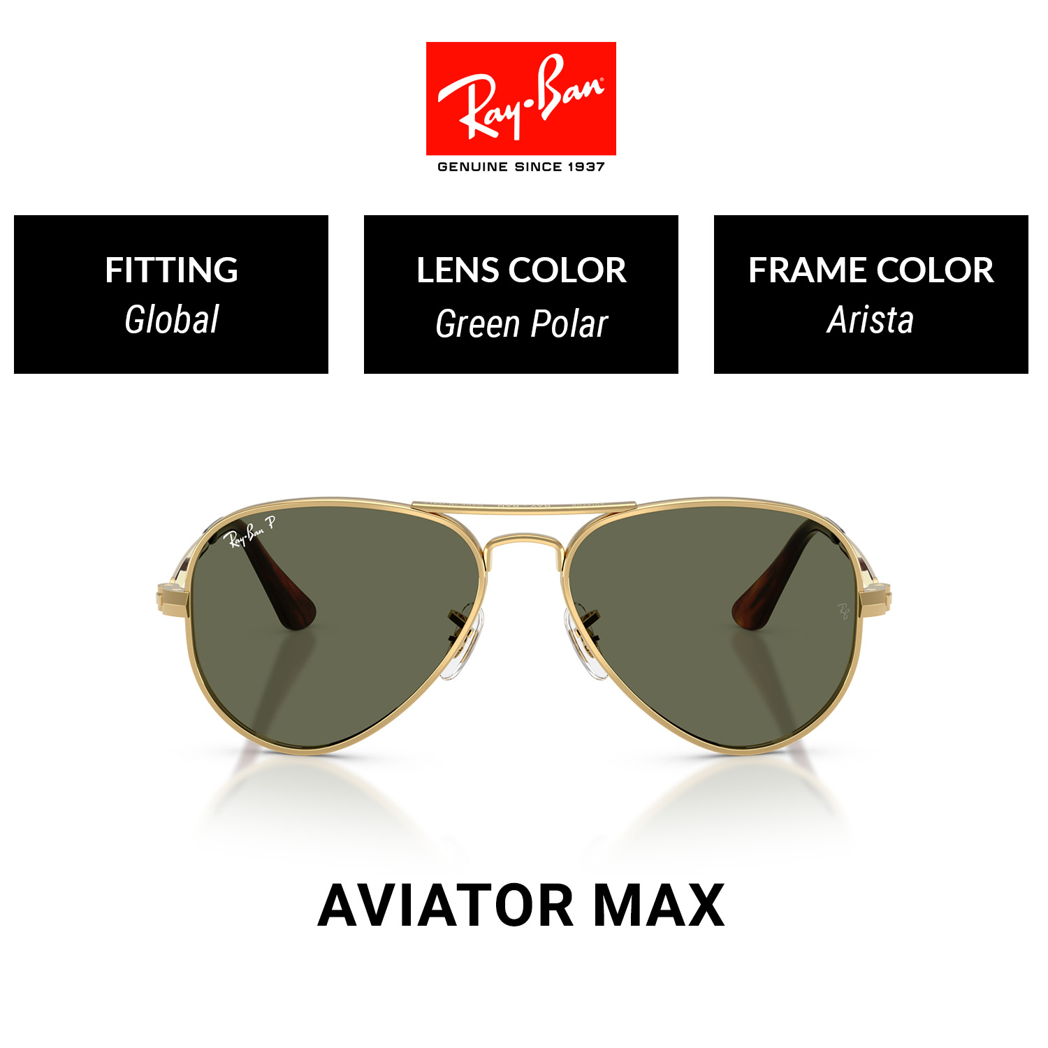 Ray-Ban Aviator Max 0Rb3925 001/5858 58 ราคา 9,150 บาท*ส่งฟรี