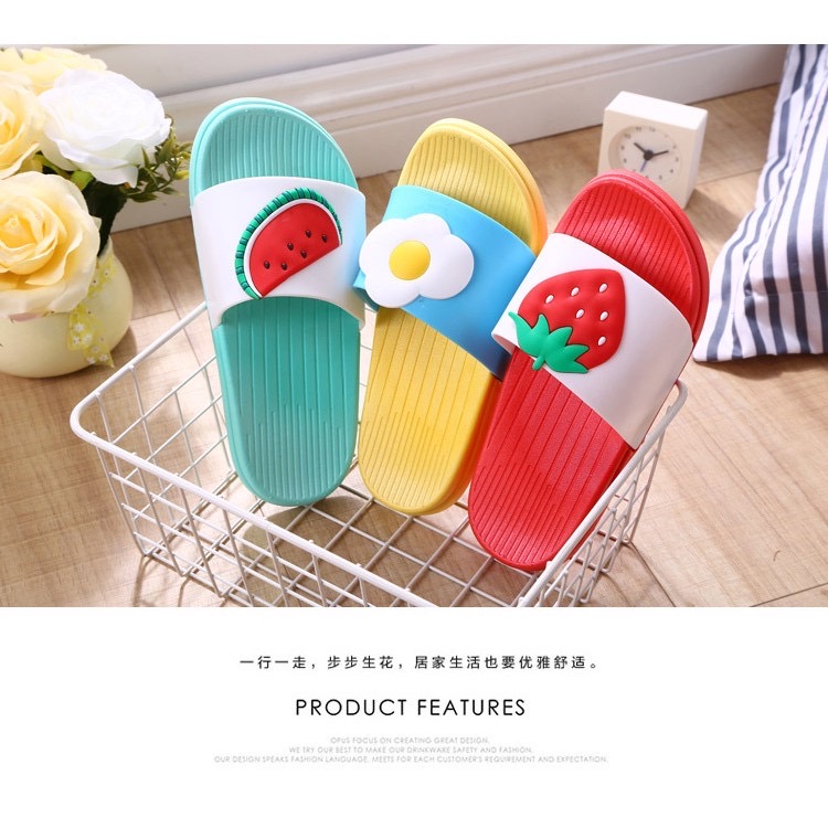 รองเท้าแตะผลไม้ พื้นนิ่ม รุ่น 1885 (ไข่ดาว) ราคา 85 บาท*ส่งฟรี