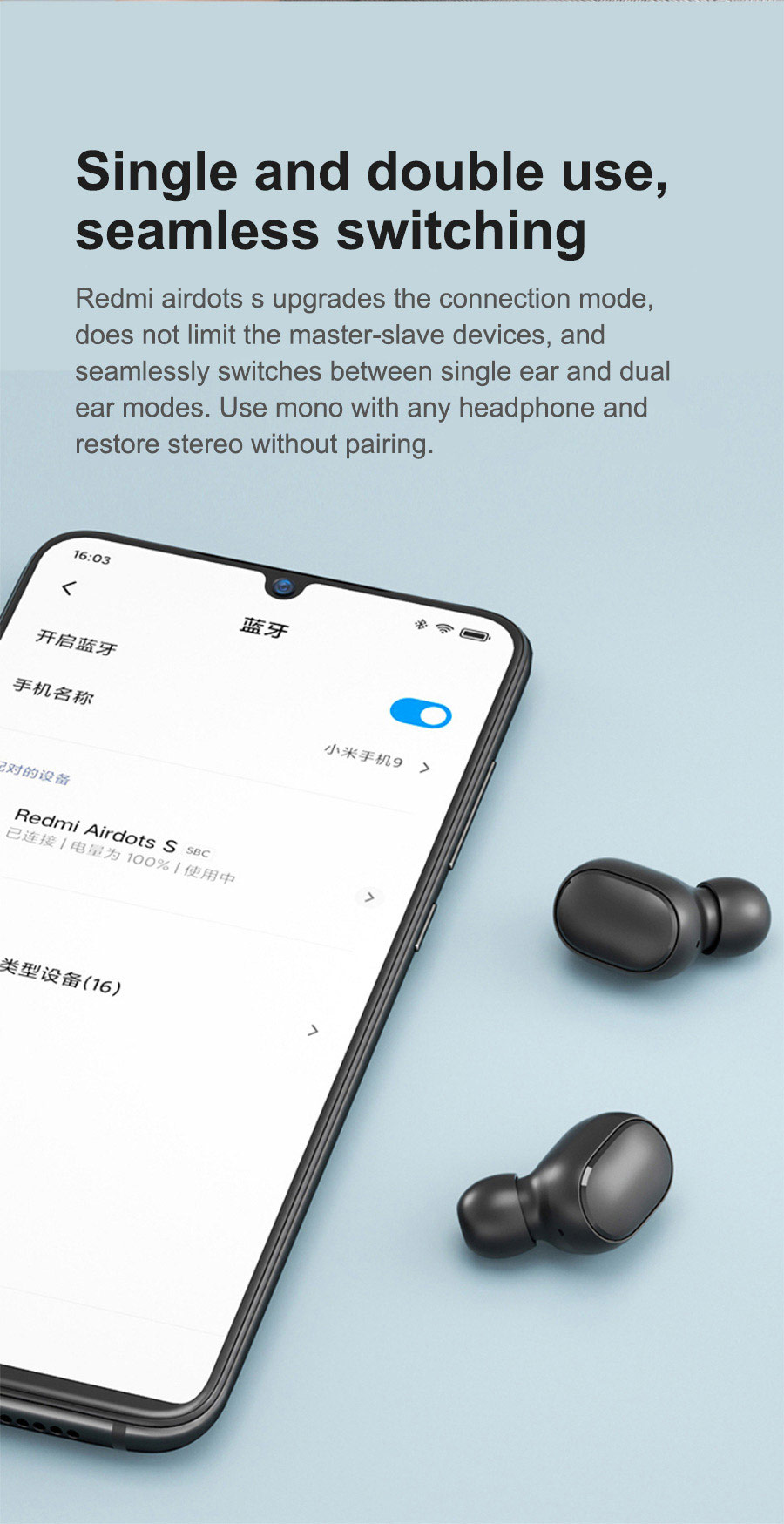 ข้อมูลเพิ่มเติมของ ECCO Star Xiaomi Redmi Airdots ใหม่ล่าสุด หูฟังไร้สาย True Wireless หูฟัง Blth 5.0 หูฟังไร้สาย หูฟังบลูทูธ Blth Earphone
