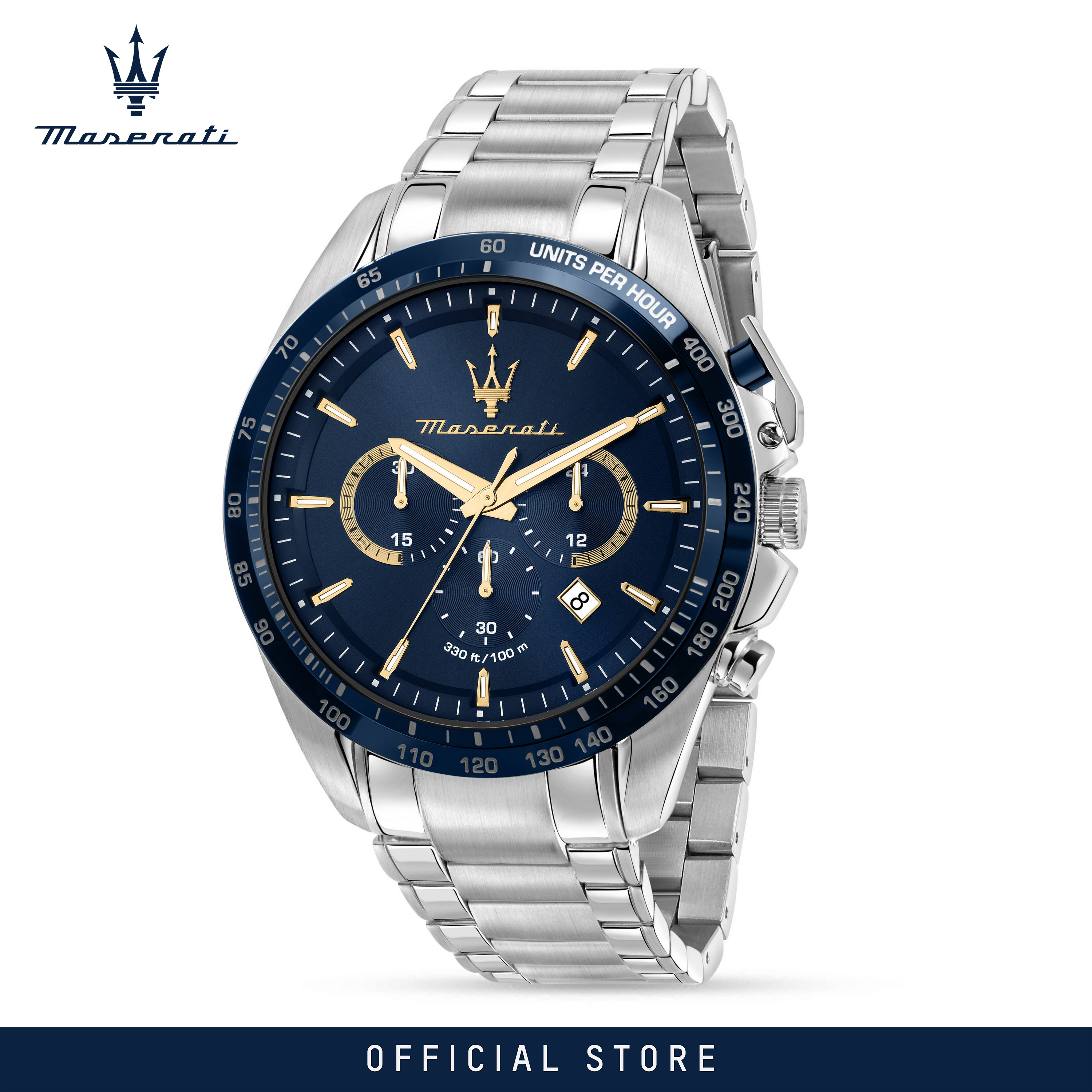 【Online Exclusive】 Maserati Traguardo 45mm Men's Quartz นาฬิกาข้อมือแฟชั่น R8873612052 Japan Movement ราคา 10,168 บาท*ส่งฟรี