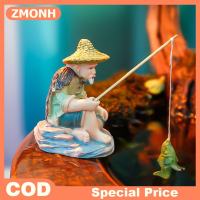 ZMONH อุปกรณ์ตกแต่งตู้ปลาทำจาก PVC Jiang Tai Gong อุปกรณ์ตกแต่งตู้ปลาสำหรับตกแต่งสวน