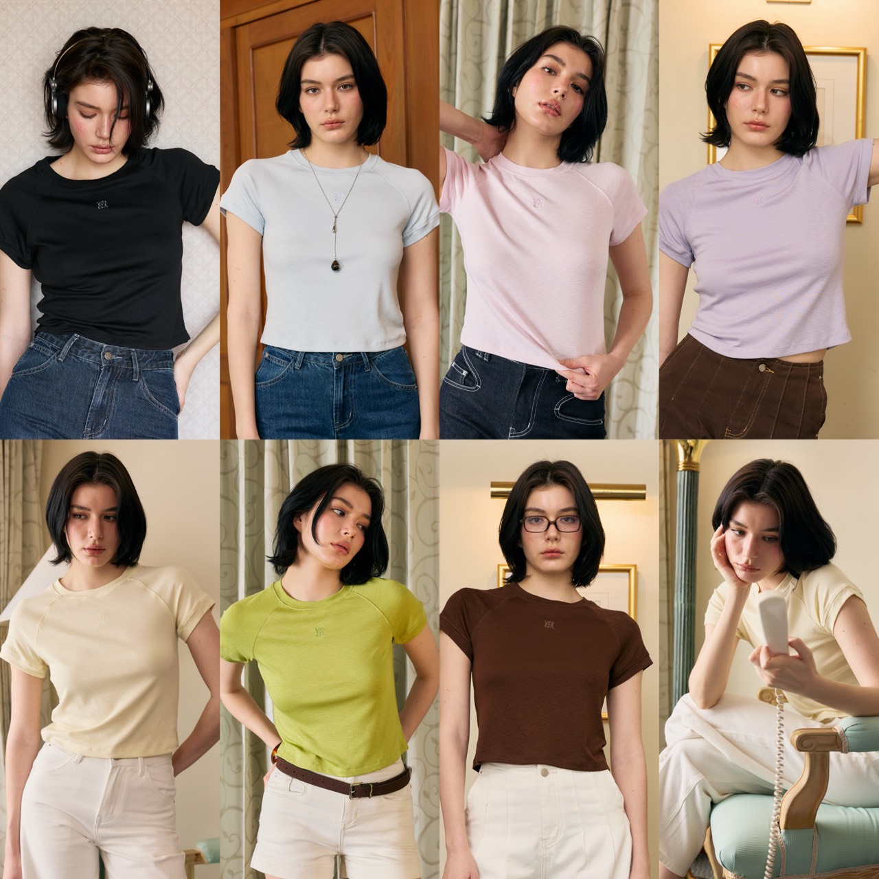 (Ready to Ship) Chuuchop - (S-6Xl) Essential Tee, Basic T-Shirt, Beautiful Shape, Soft Fabric, Comfortable to Wear, Can Be Worn Every Day (C8598) ราคา 603 บาท*ส่งฟรี
