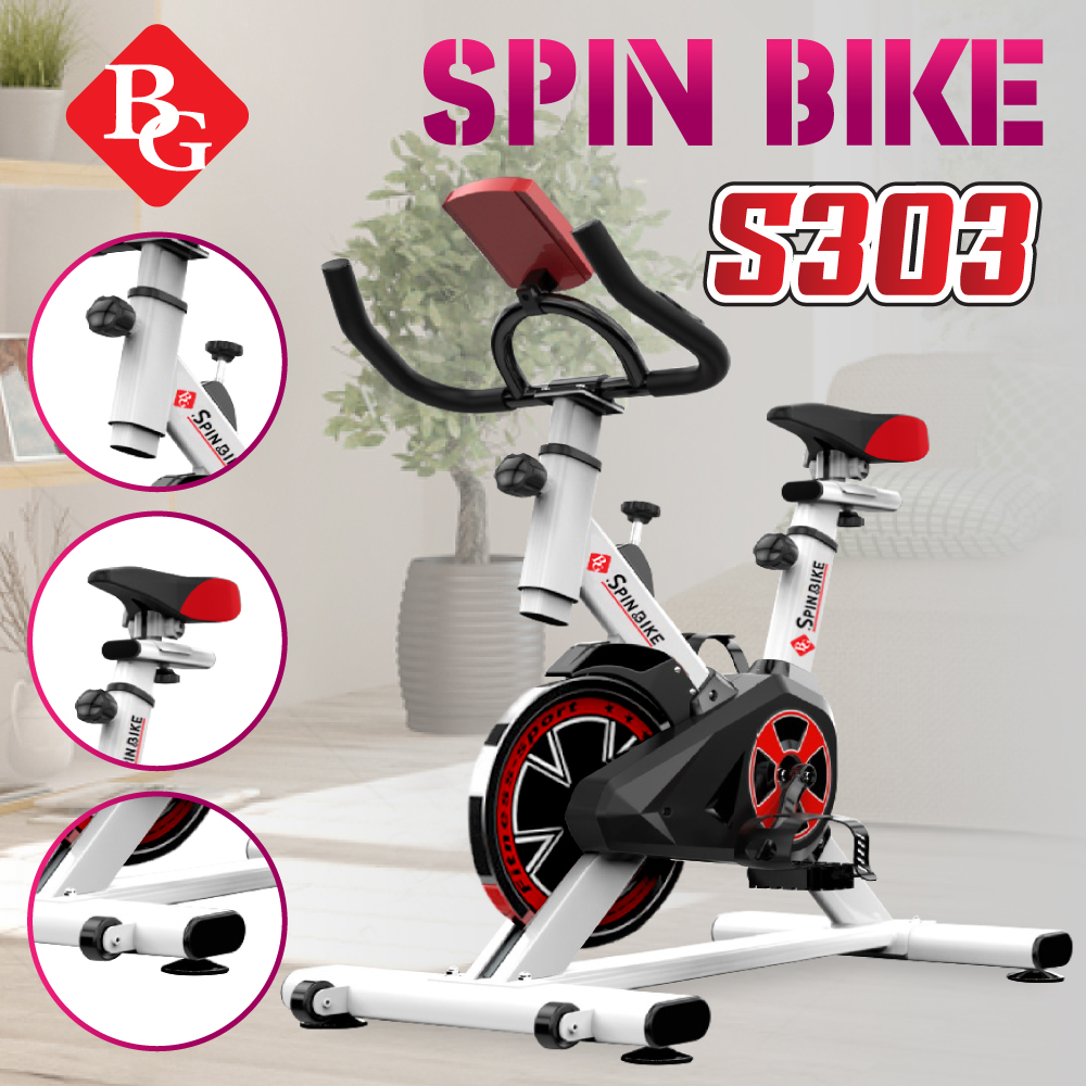 ดูภาพ B&G Fitness SPIN BIKE จักรยานออกกำลังกาย SPINNING BIKE (White) - รุ่น S303 (สีขาว) เพิ่มเติม B&G Fitness SPIN BIKE จักรยานออกกำลังกาย SPINNING BIKE (White) - รุ่น S303 (สีขาว)